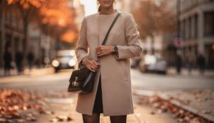 Kein Kragen, aber viel Stil: Der kragenlose Mantel ist eine Leinwand für Accessoires